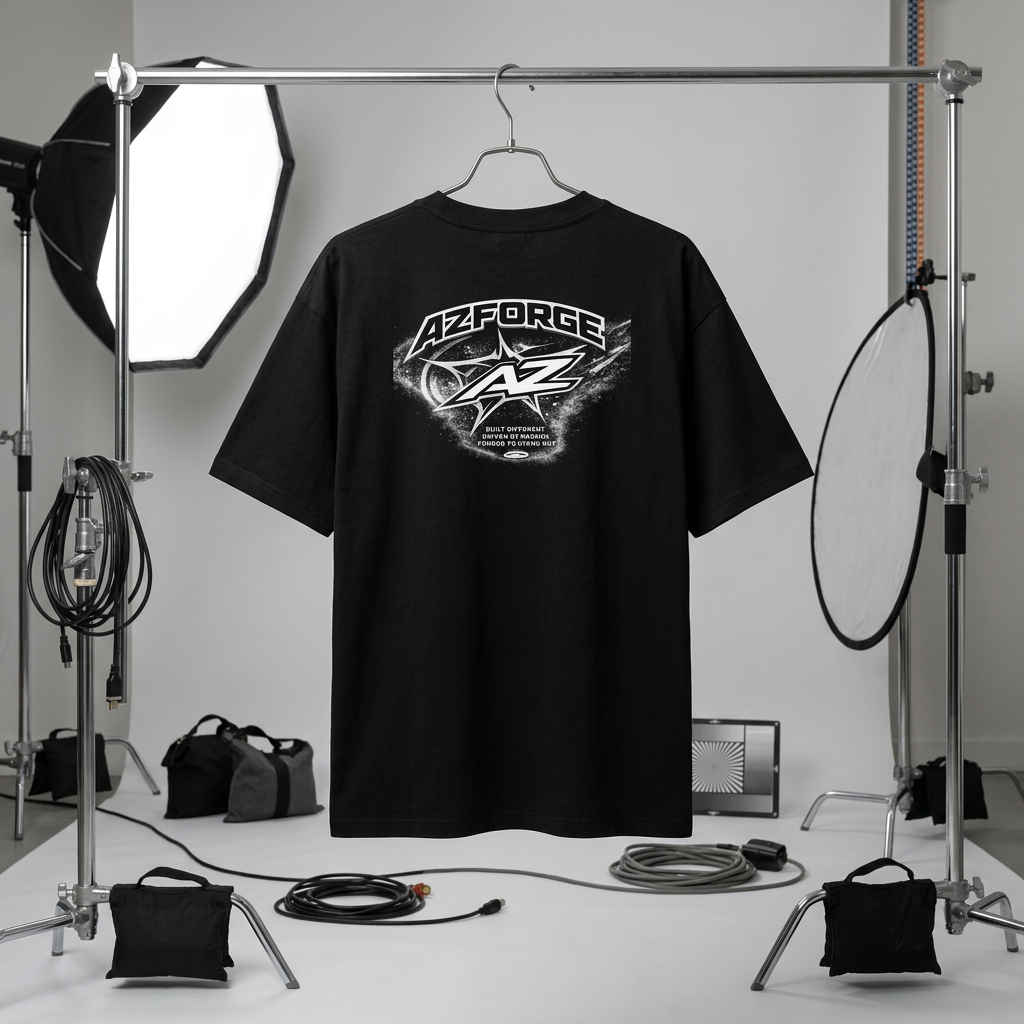 Camiseta Oversize AZ FORGE Eclipse Black – Streetwear Graphic Tee